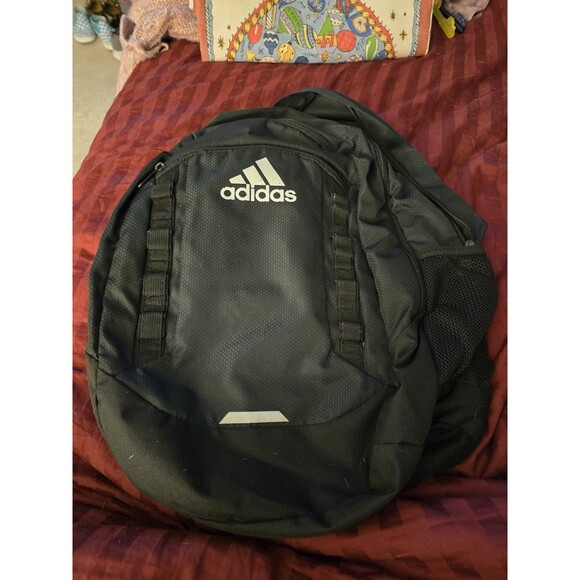 Adidas Backpack Black Load Spring Bookbag Multiple Pockets Laptop Y2K - Picture 1 of 13